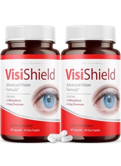 IDEAL PERFORMANCE (2 Pack) Visishield Advanced Vision Formula for Eyes Supplement Pills Vitamins (120 Capsules)  - Image 1
