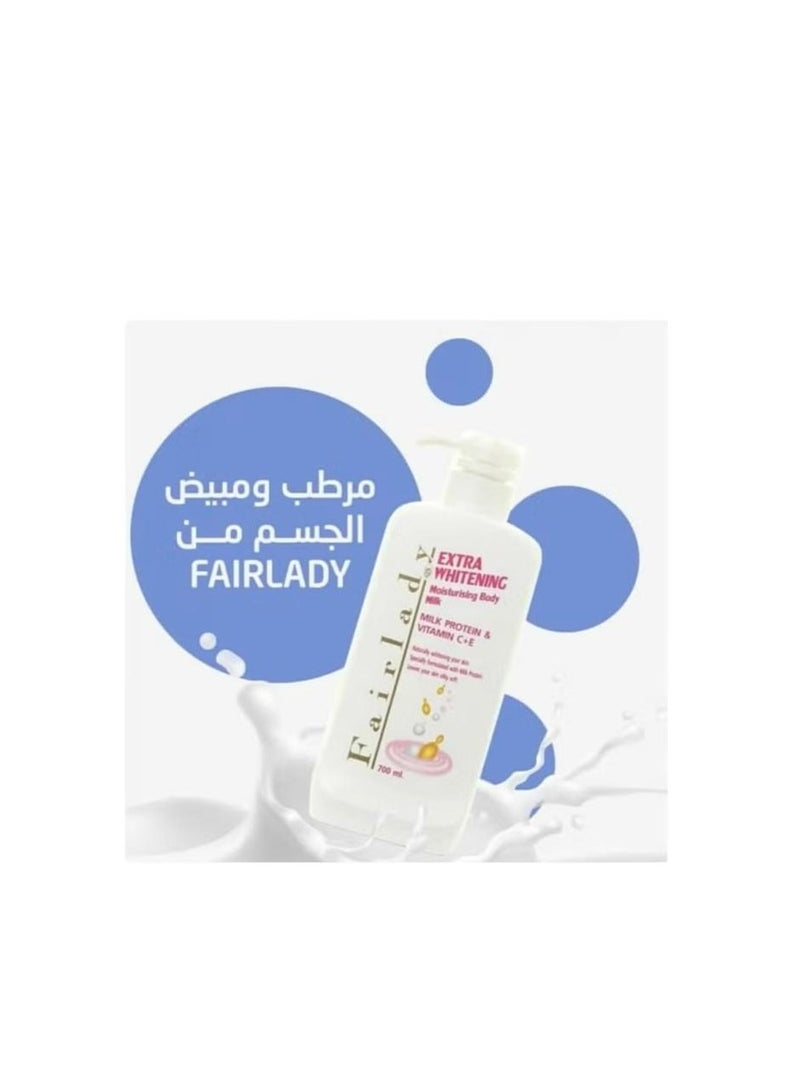 FAIRLADY Natural whitening lotion for your skin Special formula with milk protein Leaves your skin silky smooth 700 ml - Image 2