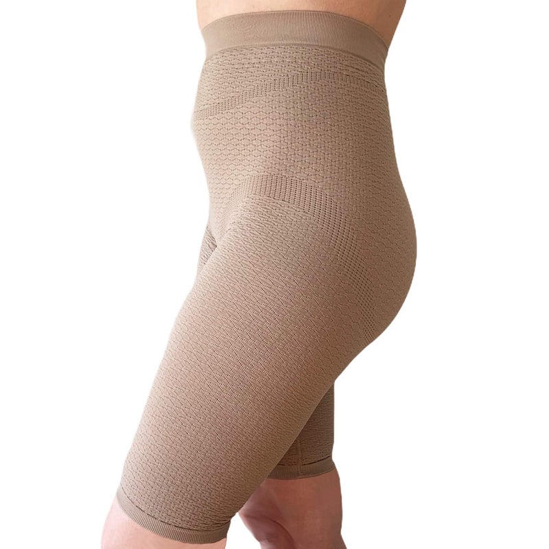 BioflectÂ® Compression Shorts with Bioactive Raised Massaging Knit- for Support and Comfort - XL Sand - Image 1