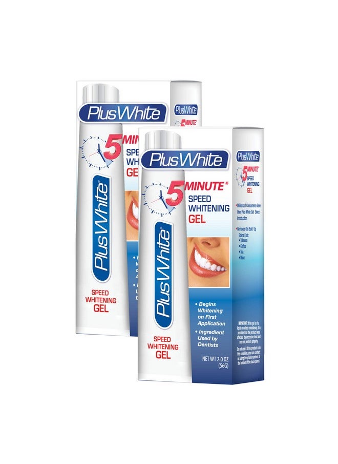 Plus White - Speed Whitening Gel Works In 5 Minutes Professional Teeth Whitening W/Dentist Approved Ingredient (2 Oz Pack Of 2) - Image 1