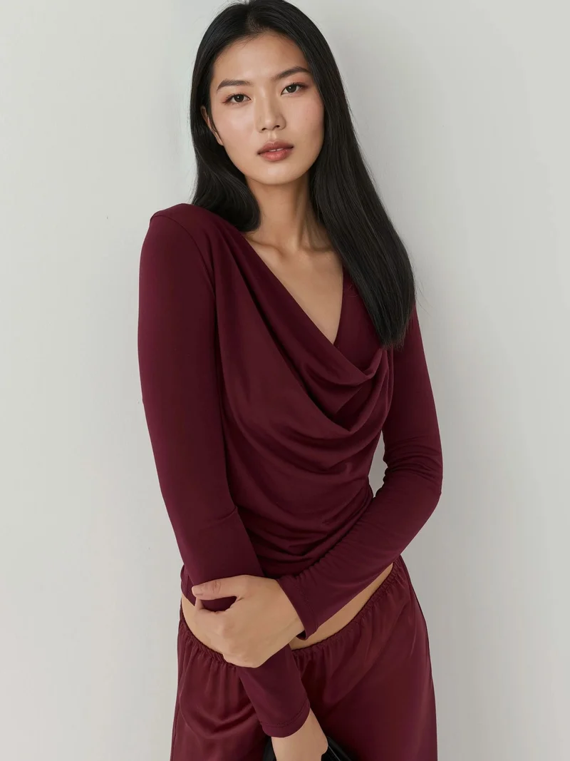 HICCUP Cowl Neck Knitted Top