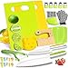 Suhctuptx 28PCS Toddler Knife Set Kids Knifes for Real Cooking Montessori Kids Kitchen Knife Set with Cutting Board Crinkle Cutters Kid Safe Knives Toddlers Kitchen Tools for Age 210 Year Old Girl Boy - Image 4