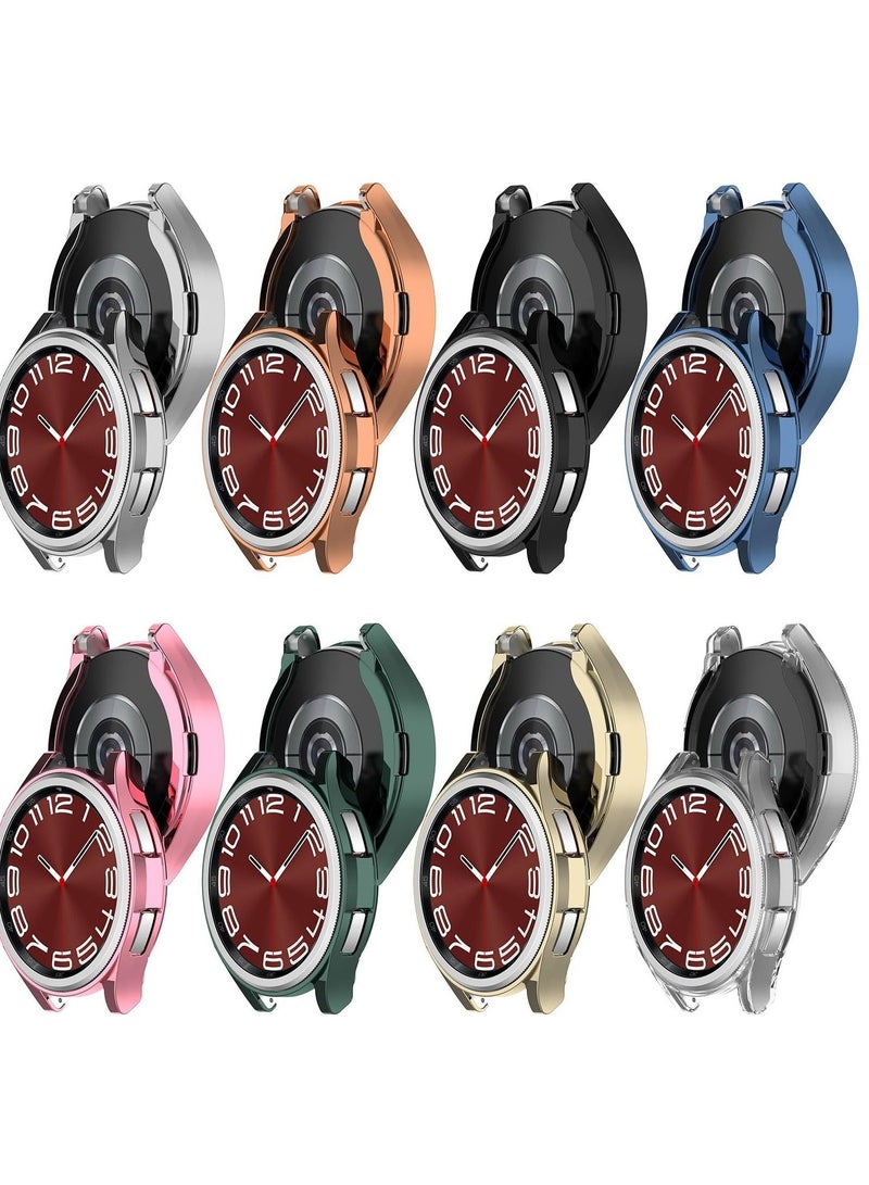 for Galaxy Watch 6 Classic Screen Protector Case 47mm Accessories, Soft TPU Bumper Cover Replacement Watch6 Smart (47MM, 8Colors) - Image 5