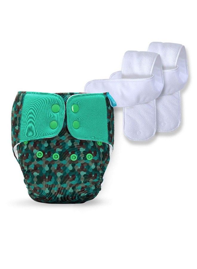 Bumberry Baby Pocket Diaper 2.0 Waterproof Reusable Adjustable Cloth Diaper With Leg Gusset Wet Free Lining & 2 Extra Long Wet Free Inserts(6 36 Months Camo) - Image 2