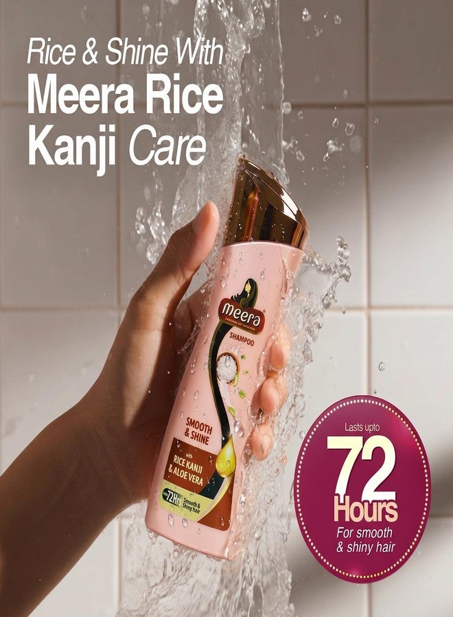 Meera Smooth & Shine Shampoo with Rice Kanji & Aloe Vera | Up to 72 Hours Smooth & Shiny Hair | Nourishes & Softens Hair | Suitable for Men & Women | 180ml - Image 1
