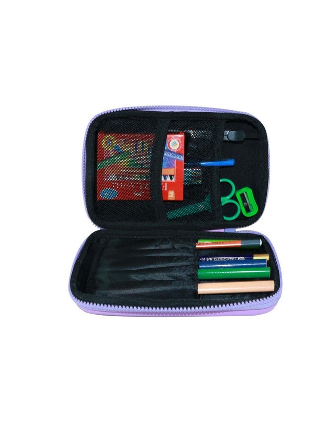 Smily Kiddos Single Compartment Pencil Case Stylish Cute Large Capacity Hardtop EVA Pencil Case Organizer School Kids Girls Women Pen Holder Pouch Multi Purpose| Baby Panda - Violet - Image 4