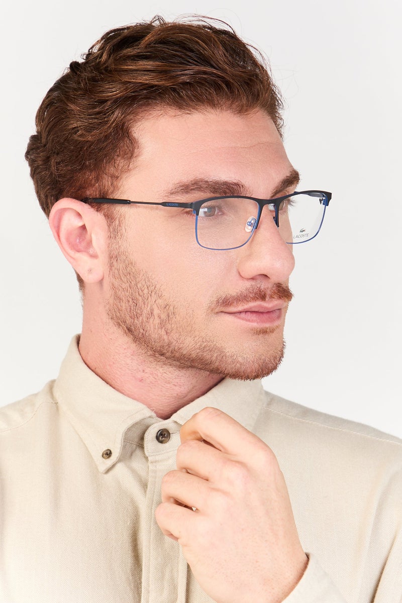 LACOSTE Men L2252 Square Eyeglasses, Black - Image 2