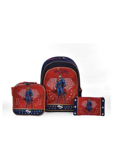 Warner Bros' Superman Time Tested Hero Value Back pack 3in1 Set 16"