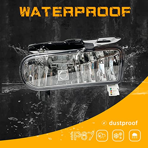 BOXLIGHT LED Fog Lights Assembly Replacement for [2002 2003 2004 2005 2006] Cadillac Escalade/Escalade EXT/Escalade ESV Driving Fog Lamps (Clear Lens) - Image 4