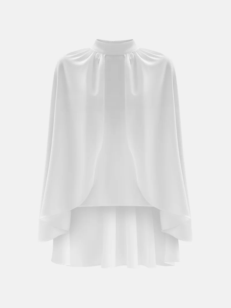 Lichi Blouse with tonal cape