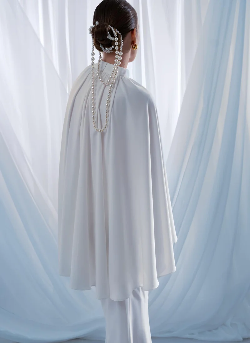 Lichi  Blouse with tonal cape for Women | Best Price UAE