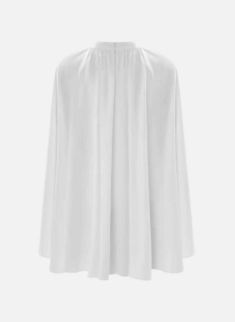 Lichi  Blouse with tonal cape for Women | Best Price UAE