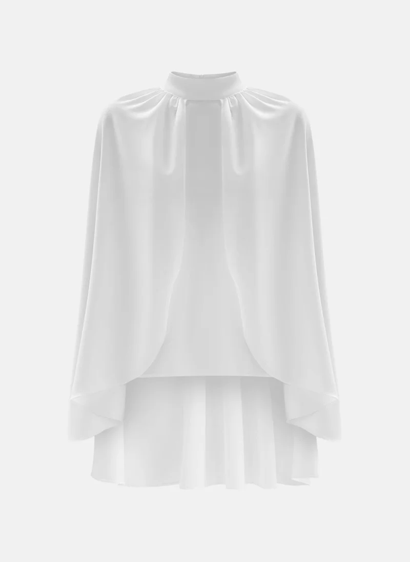 Lichi  Blouse with tonal cape for Women | Best Price UAE