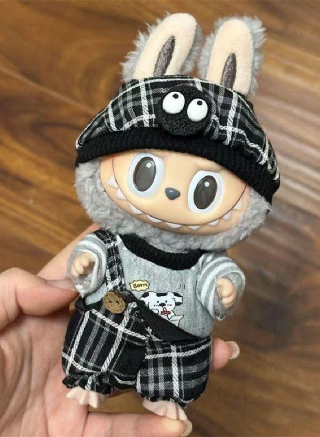 17cm Doll Clothing Design - Labubu - Plush Doll Outfit, Cute Wardrobe Accessory Set（Only clothes）