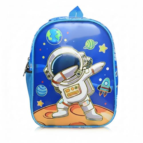 Stylbase Space School Bag For Boys And Girls Cartoon Printed Waterproof Backpack Bag Ideal For Small Kids Bag UKG Nursery 1st Class Girls School Bags 5-7 years 14 Inches - Image 1