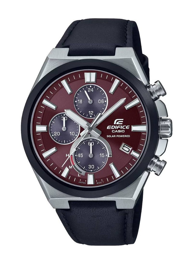 Casio Edifice EQS-950BL-5AVUDF Chronograph  Leather Strap Men's Watch - Image 1