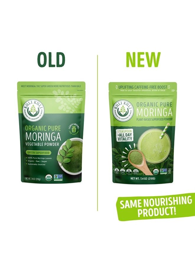 Kuli Kuli Moringa Oleifera Organic Leaf Powder & Green Smoothie, 100% Pure USDA Certified & Non-GMO Moringa Powder, Great with Smoothies, Tea, and Food, 2 Pack - Image 2