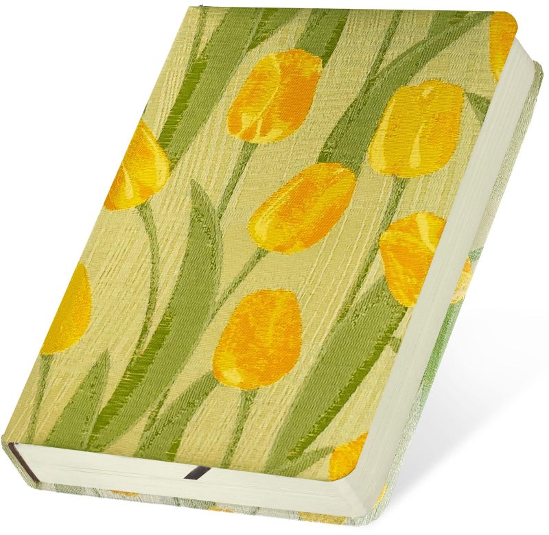ipoul Pocket Notebook, A6, 4x6, Small Embroidered Journal, Cute Notebook, Lay Flat, Hardcover, Lined Notebook & Sketchbook, Note Taking Notebook, Beautiful Journal for Women, Tulip Flower - Image 1