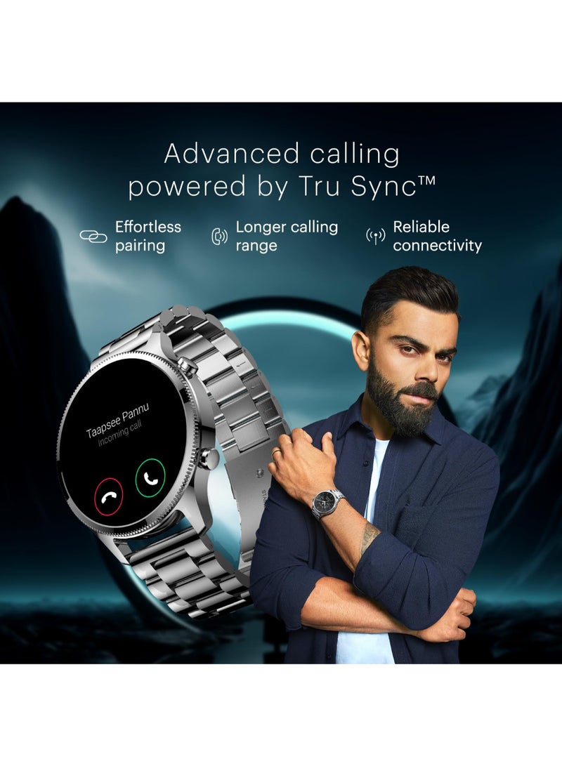 Noise Halo Plus 1.46" Super Amoled Display Elite Smart Watch, Bluetooth Calling, Stainless Steel Build, Always On Display, Upto 7 Days Battery Elite Silver - Image 4