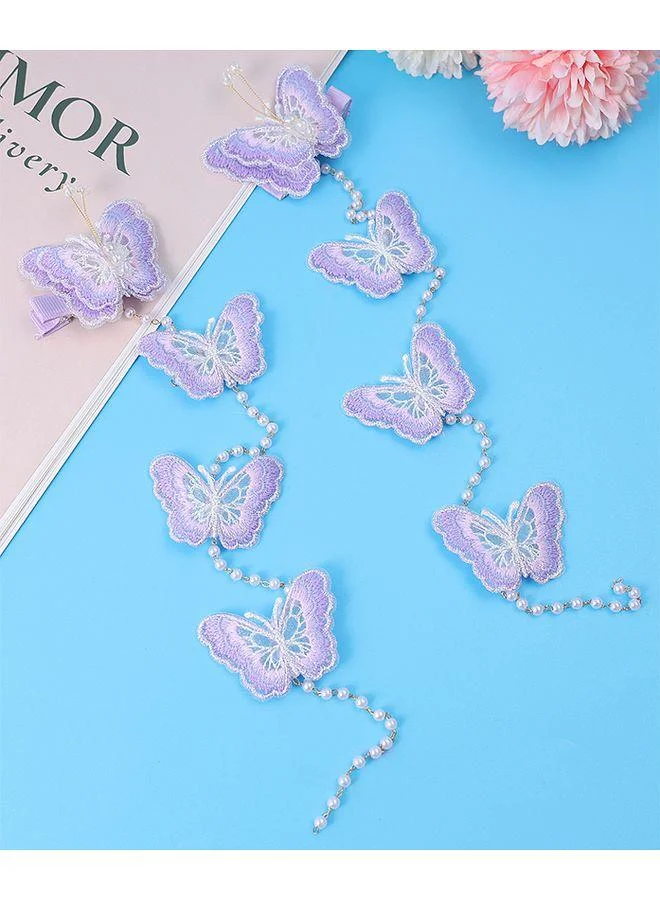 Mark & Mia Mark & Mia Bow & Butterfly Clips, Attractive Design, Versatile, Sturdy, 24 Months+, Purple - 2 Pieces