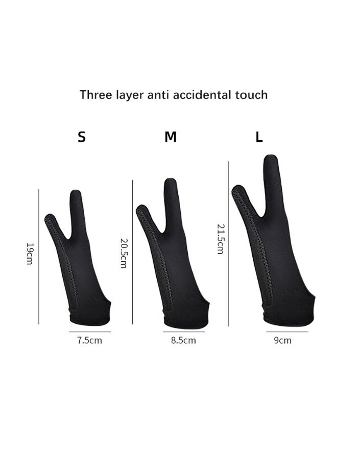 2 Pack Drawing Glove, Artist Glove with Two Fingers for Drawing Tablet iPad, Digital Art Palm Rejection Glove, Good for Left and Right Hand - Image 4