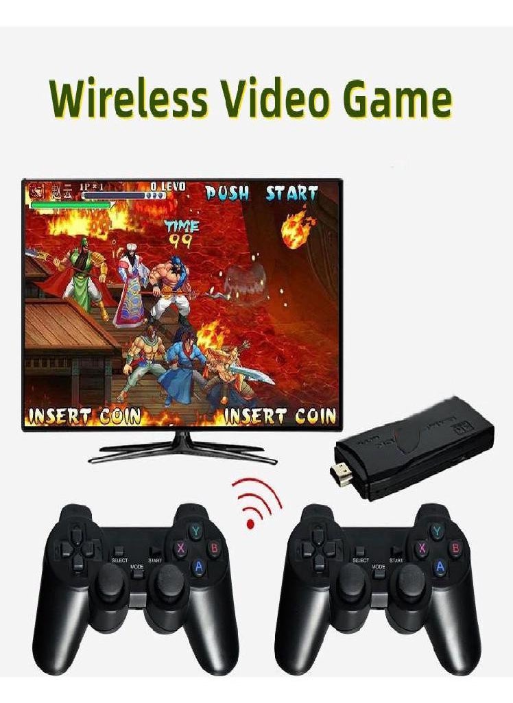 Eckek - Video Game Stick 4k 10mil Retro Old 2 Controls Wireless Console Portable - Image 1
