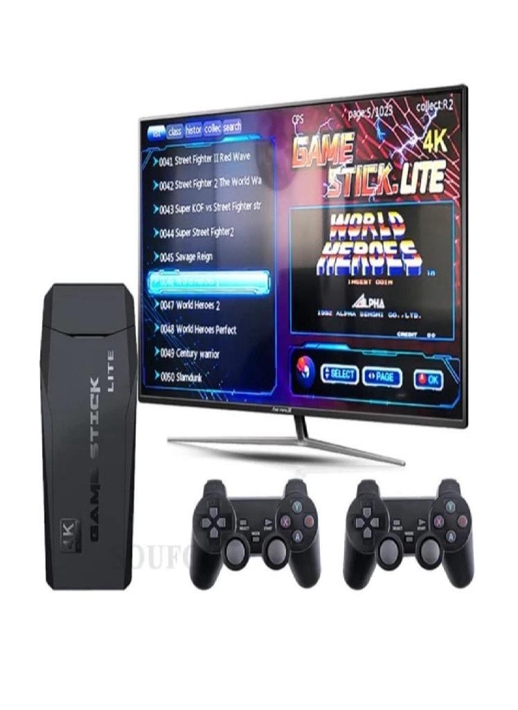 Eckek - Video Game Stick 4k 10mil Retro Old 2 Controls Wireless Console Portable - Image 1