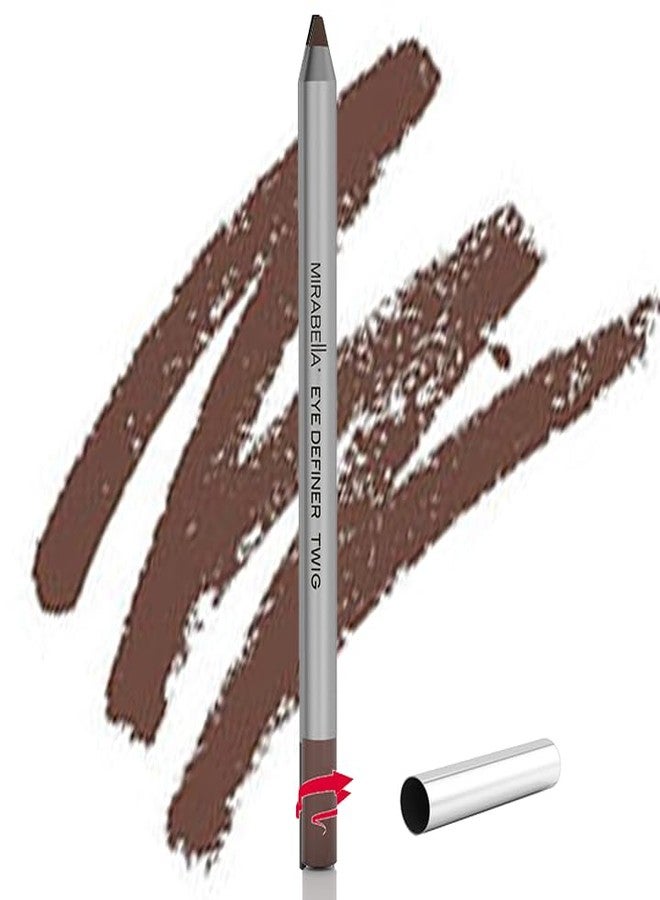 Mirabella Retractable Eye Definer Gel Eyeliner Pencil, Richly Pigmented Color Eyeliner Offers All-Day Wear for Precise and Sultry Looks with Hydrating Antioxidants Vitamin E and C, Twig - Image 1