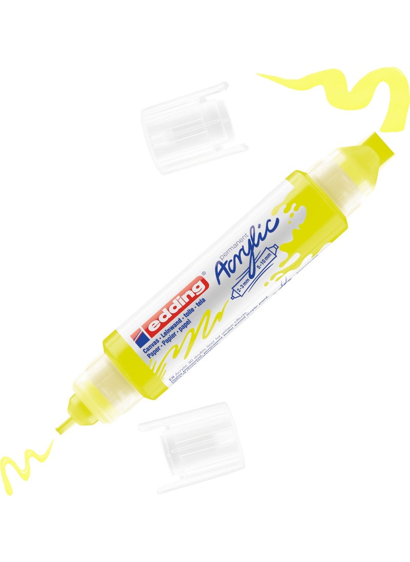 Edding 5400 Acrylic 3D Double Liner - Phosphor-Yellow - 2-3, 5-10 mm 2 Heads  - Image 1