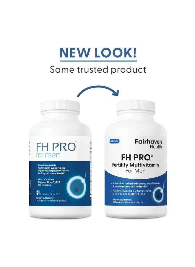 فايرهايفن هيلث - Fairhaven Health FH Pro للرجال | مكمل غذائي ممتاز للخصوبة للرجال | دعم مثالي للعدد والحركة للرجال | فيتامينات متعددة للرجال لدعم الحمل | 180 كبسولة | إمداد لمدة شهر - Image 1
