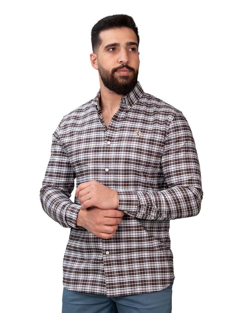 جيوردانو قميص رجالي بأكمام طويلة من أكسفورد - Image 1