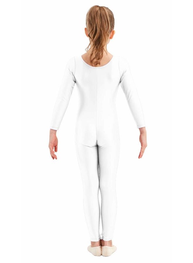 Kepblom Girls Scoop Neck Long Sleeve Unitard Bodysuit Dancewear For Child - Image 4