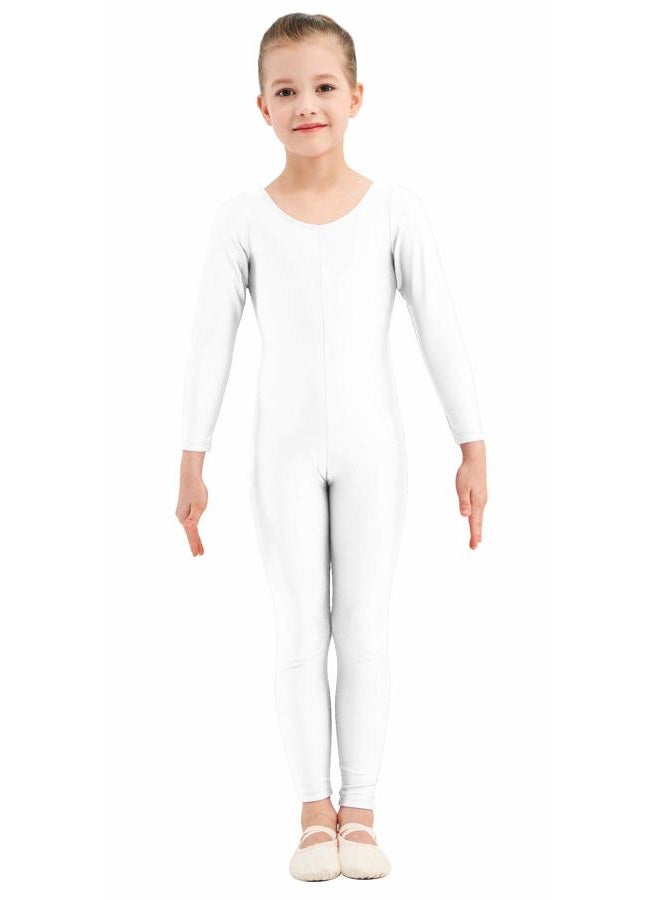 Kepblom Girls Scoop Neck Long Sleeve Unitard Bodysuit Dancewear For Child - Image 2