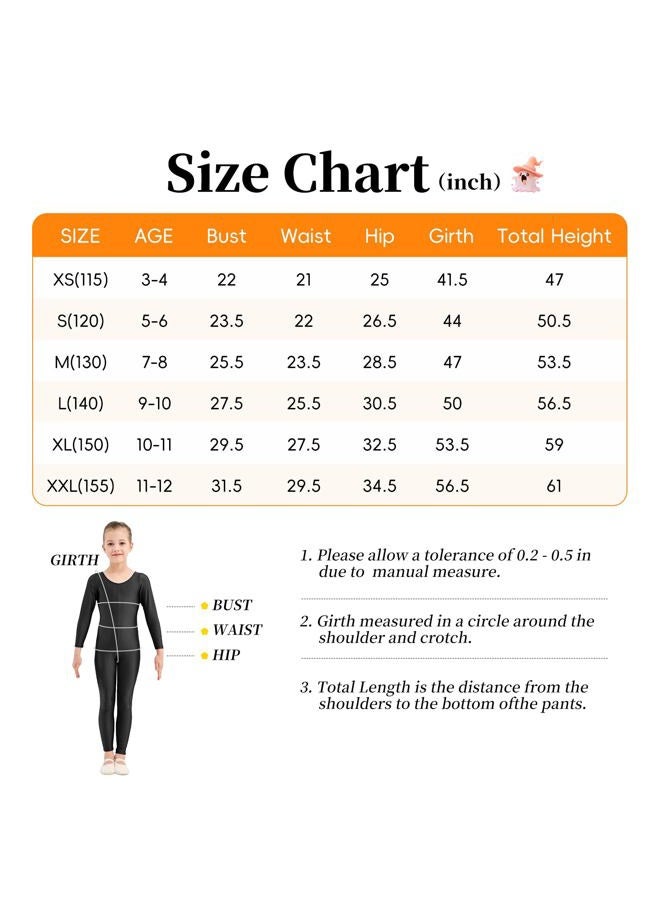 Kepblom Girls Scoop Neck Long Sleeve Unitard Bodysuit Dancewear For Child - Image 5