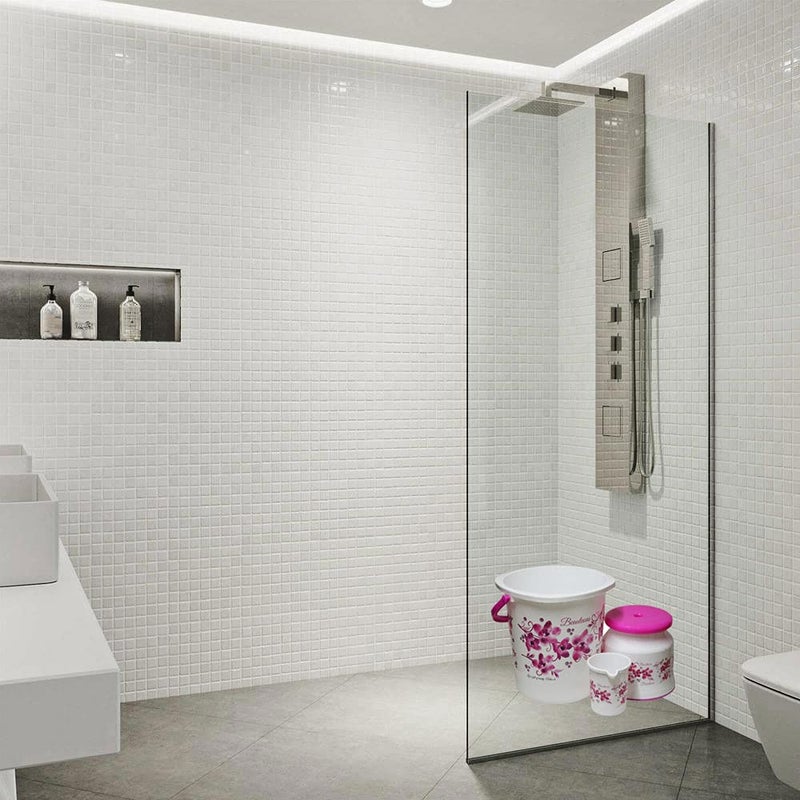 AOOMI New Flower Printed Square Bathroom Set Pink 6 - Image 3