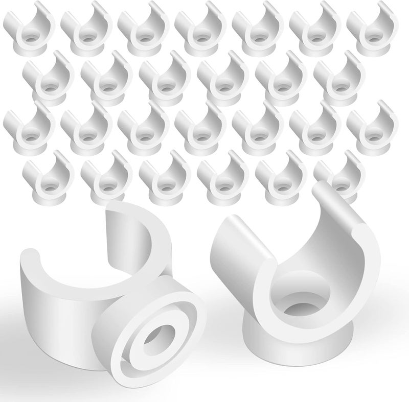 Yookeer 100 Packs 1/2 Inch PEX Clips Pipe Hangers Clamps Holder Pipe Support Plastic 16 mm PEX Tubing Clamps Hangers Water Support Clamp Clips Socket - Image 1