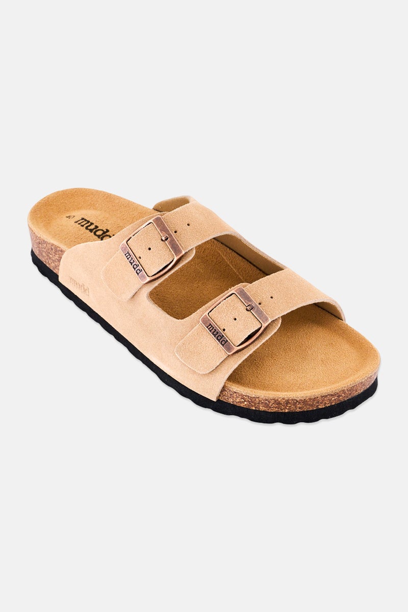 Mudd صنادل نسائية من الفلين سهلة الارتداء، بيج - Image 1