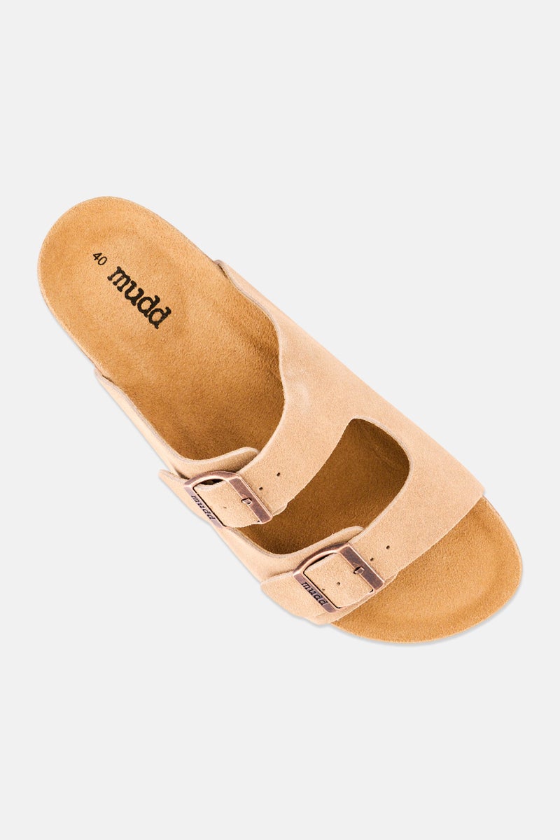 Mudd صنادل نسائية من الفلين سهلة الارتداء، بيج - Image 4