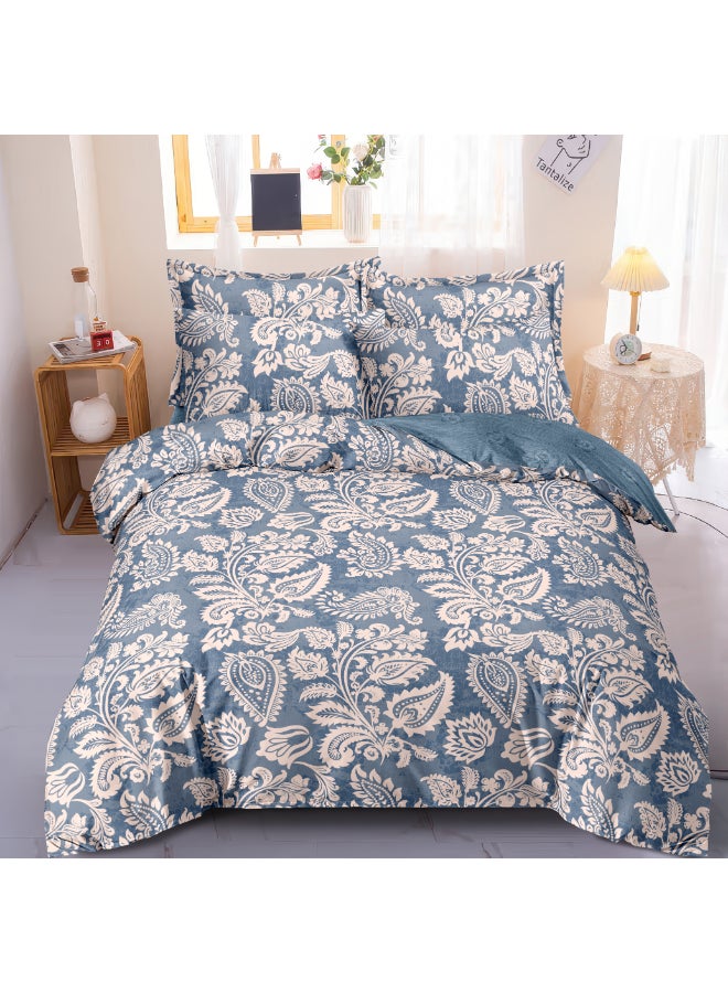 ايست من نون طقم غطاء لحاف من 6 قطع | مصنوع من ألياف دقيقة ناعمة | ألوان متعددة | غطاء لحاف واحد 260 × 220 سم، ملاءة سرير واحدة 200 × 200 سم مع جيب عميق 30 سم، 4 أكياس وسادة 50 × 75 سم | مناسب لمرتبة كينج سايز - Image 1