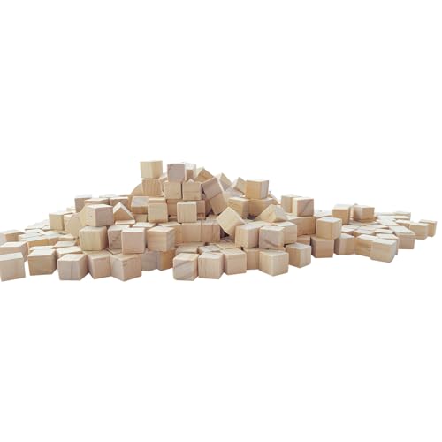 MUXGOA 500 Pcs Unfinished Wood Cubes,1 cm Wooden Blocks for Crafting,Small Wood Cubes for Crafts Making & DIY Projects & Decor - Image 3