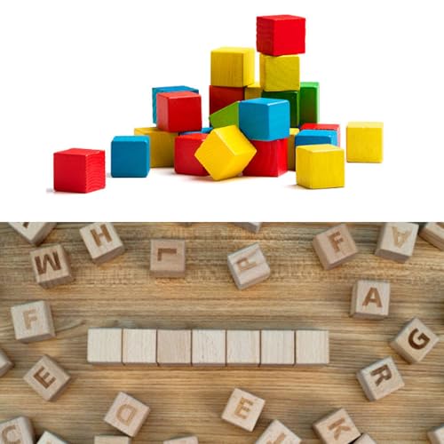 MUXGOA 500 Pcs Unfinished Wood Cubes,1 cm Wooden Blocks for Crafting,Small Wood Cubes for Crafts Making & DIY Projects & Decor - Image 5