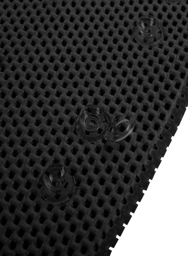 Bath Bliss Bath Mat | Extra Long | Self Draining | Soft Cushioned | Bathroom Tub Accessories | Anti-Slip Backing | Black - Image 5