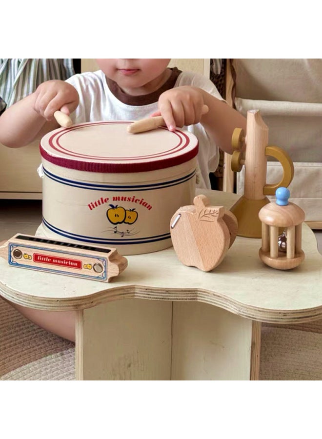 Export To Denmark Children's Wooden Percussion Instruments Toys Kindergarten Orff Music Teaching Aware-Color:2 Wooden Boxes Orff Musical Instruments 0.96kg  - Image 3