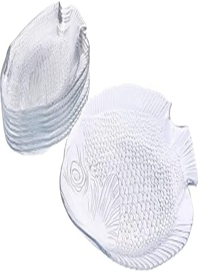 Zinnia - Zinnia High Quality Glass Fish Set of 7 Pieces, cm - Clear - Image 1
