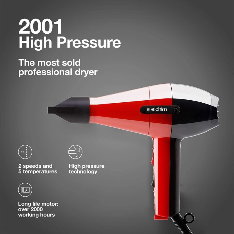 ELCHIM Hair Dyer - Red/Black - Image 2