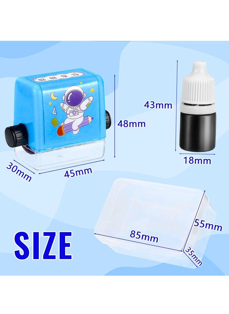 4Pcs Digital Teaching Roller Stamps  Addition, Subtraction, Multiplication, Division  Reusable Math Practice Toy for Kids  Educational Calculation Stamps for Math Learning