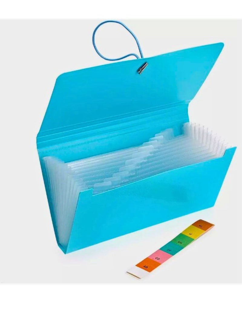 Generic A5 Expanding File Folder 13 Pockets Wallet Folder Receipts Envelope Small Accordion Folder Documents Pockets Filing Bag with Dividers Assorted Color  - Image 1
