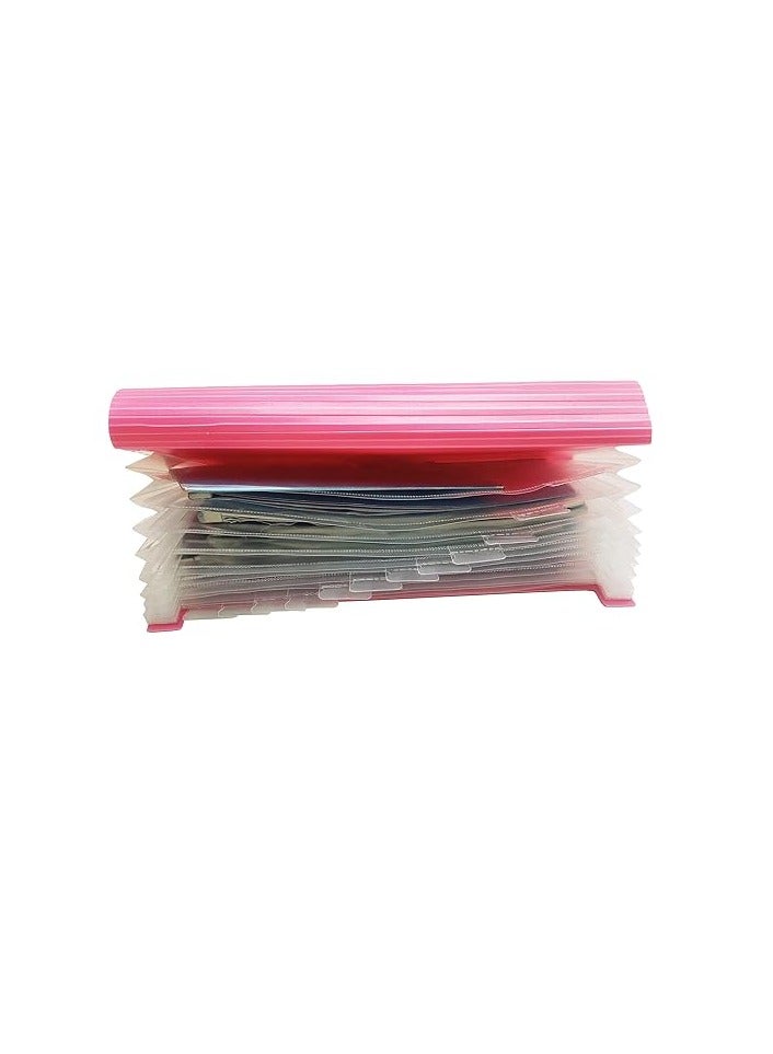 Generic A5 Expanding File Folder 13 Pockets Wallet Folder Receipts Envelope Small Accordion Folder Documents Pockets Filing Bag with Dividers Assorted Color  - Image 4
