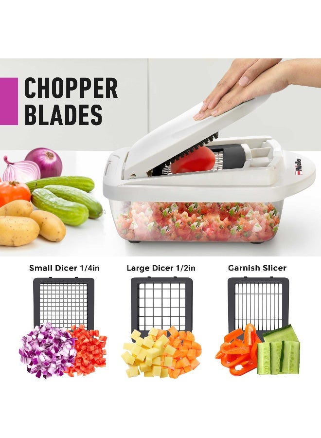 Mueller ProSeries 10in1 8 Blade Vegetable Chopper Onion Mincer Cutter Dicer Egg Slicer with Container French Fry Cutter Potatoe Slicer Home Essentials  Kitchen Gadgets Salad Chopper - Image 4