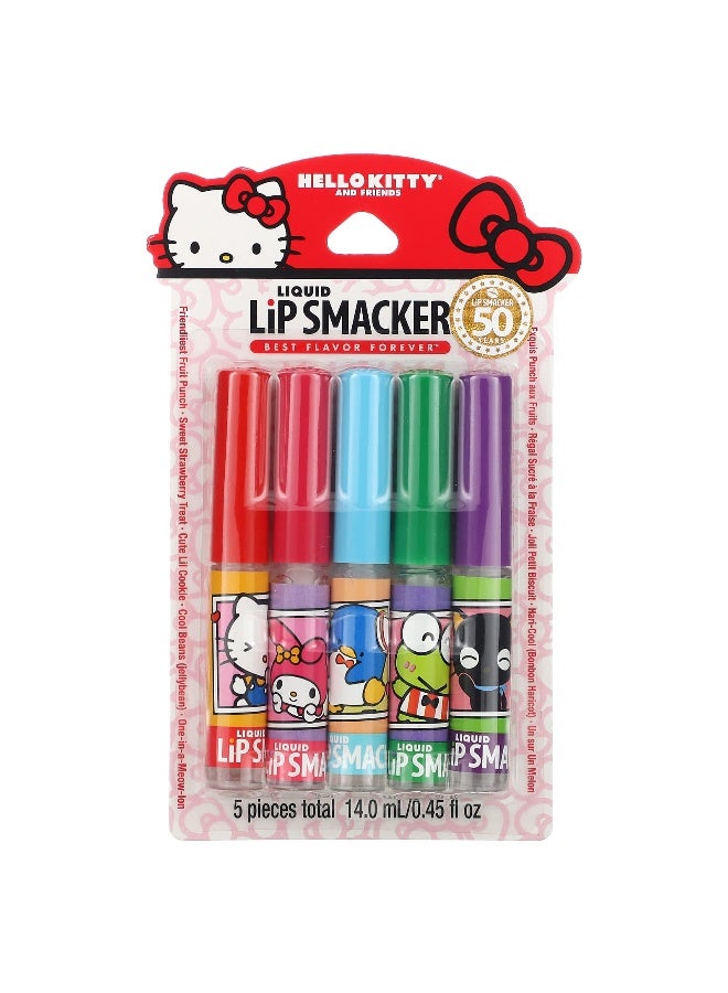 LIPSMACKER Lip Smacker, Hello Kitty And Friends, Liquid Lip Gloss, Best Flavor Forever, 5 Pack, 0.45 fl oz (14 ml) - Image 2